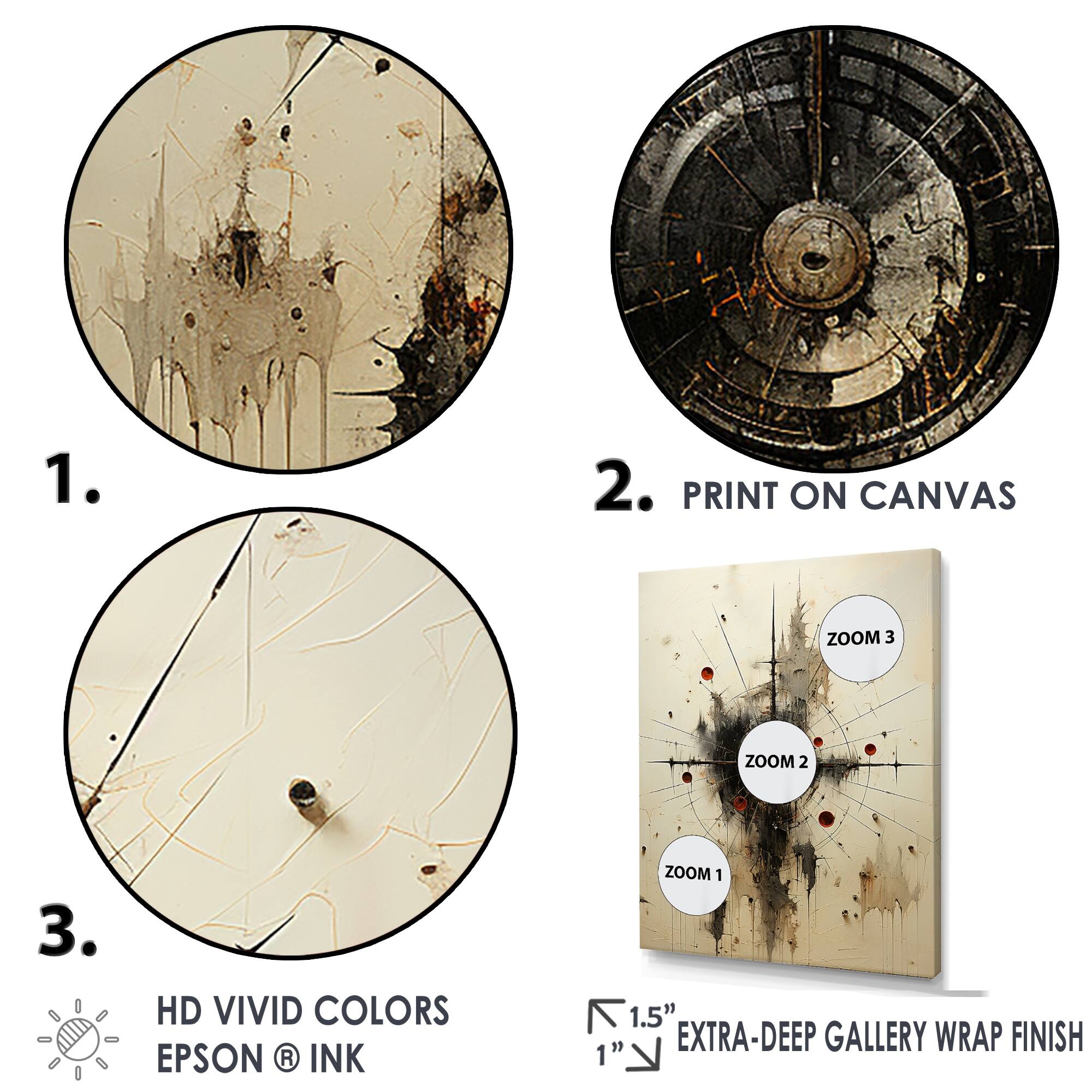 Designart "Minimalism War Target" Military Framed Wall Art Living Room